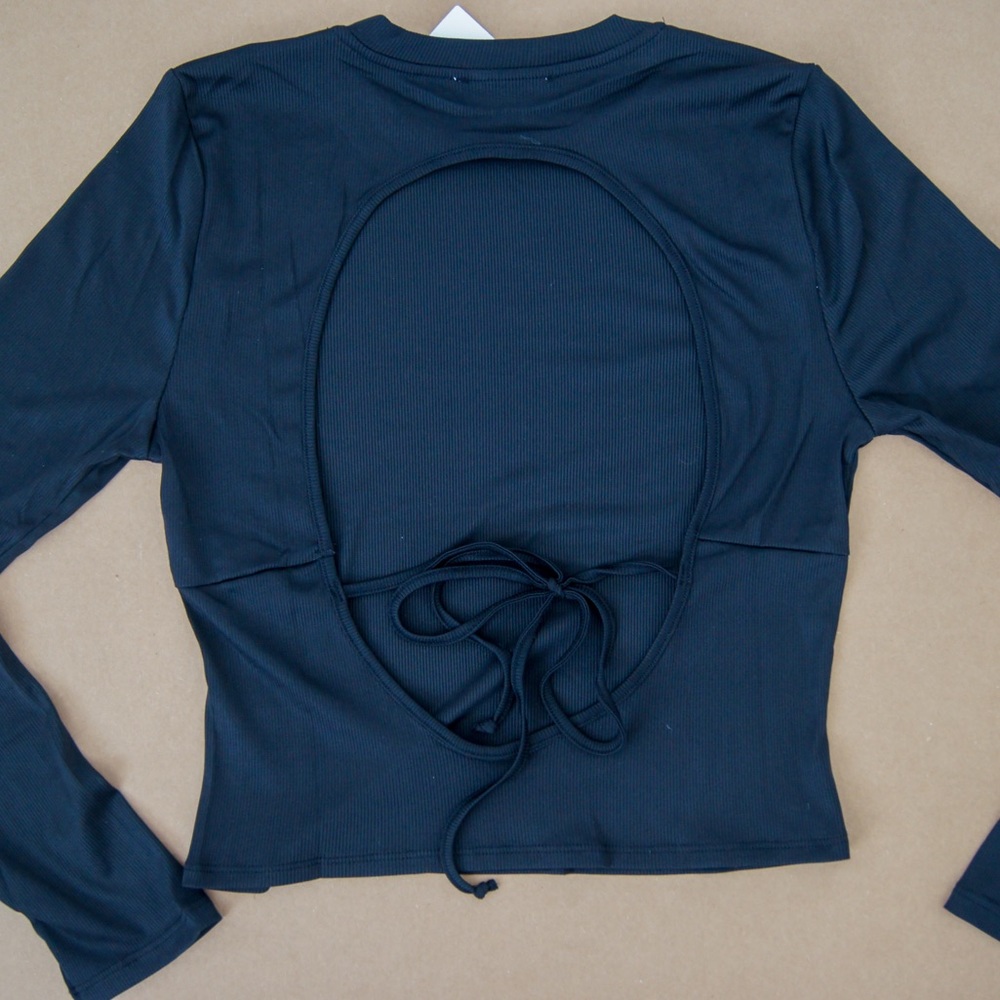 Open back long sleeve
